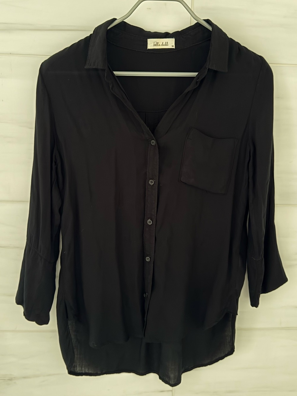 Bella Dahl Black Long-Sleeve Button-Down Shirt